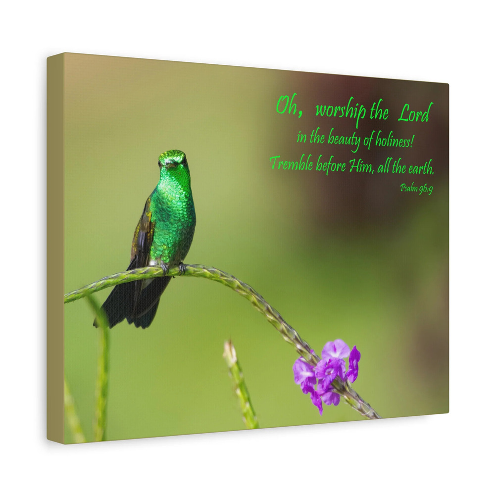 Scripture Walls Worship The Lord Psalm 96:9 Bible Verse Canvas Christian Wall